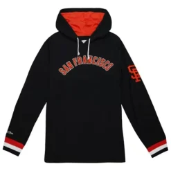 Men Mitchell & Ness T-Shirts & Tops-Legendary Slub Long Sleeve Hoodie San Francisco Giants