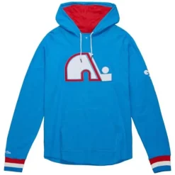 Men Mitchell & Ness Hoodies & Sweatshirts-Legendary Slub Long Sleeve Hoodie Quebec Nordiques