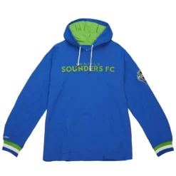 Men Mitchell & Ness T-Shirts & Tops-Legendary Slub Long Sleeve Hoodie Seattle Sounders Fc