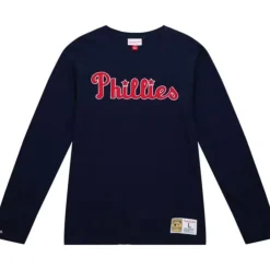 Men Mitchell & Ness T-Shirts & Tops-Legendary Slub Longsleeve Philadelphia Phillies