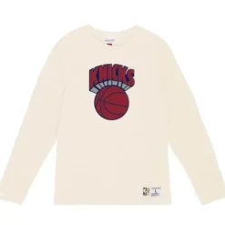 Men Mitchell & Ness T-Shirts & Tops-Legendary Slub Longsleeve New York Knicks