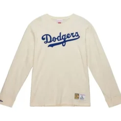 Men Mitchell & Ness T-Shirts & Tops-Legendary Slub Longsleeve Los Angeles Dodgers