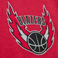 Men Mitchell & Ness T-Shirts & Tops-Legendary Slub Longsleeve Portland Trail Blazers