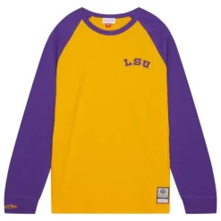 Men Mitchell & Ness T-Shirts & Tops-Legendary Slub Ls Tee Louisiana State University