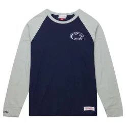 Men Mitchell & Ness T-Shirts & Tops-Legendary Slub Ls Tee Penn State University