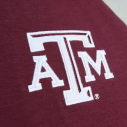 Men Mitchell & Ness T-Shirts & Tops-Legendary Slub Ls Tee Texas A&M University