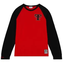Men Mitchell & Ness T-Shirts & Tops-Legendary Slub Ls Tee Texas Tech University