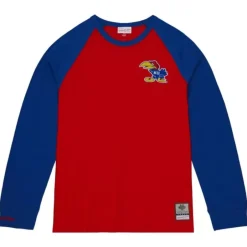 Men Mitchell & Ness T-Shirts & Tops-Legendary Slub Ls Tee University Of Kansas