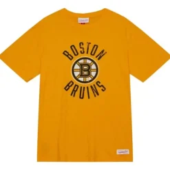 Men Mitchell & Ness T-Shirts & Tops-Legendary Slub S/S Tee Boston Bruins