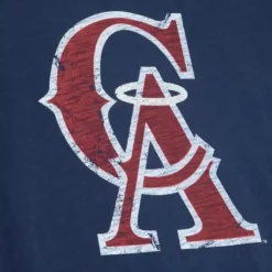 Men Mitchell & Ness T-Shirts & Tops-Legendary Slub S/S Tee California Angels