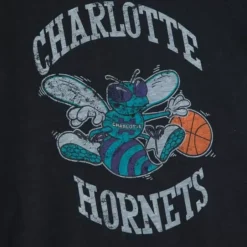 Men Mitchell & Ness T-Shirts & Tops-Legendary Slub S/S Tee Charlotte Hornets