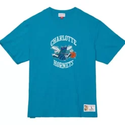 Men Mitchell & Ness T-Shirts & Tops-Legendary Slub Ss Tee Charlotte Hornets