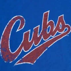 Men Mitchell & Ness T-Shirts & Tops-Legendary Slub S/S Tee Chicago Cubs