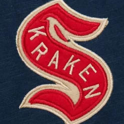 Men Mitchell & Ness T-Shirts & Tops-Legendary Slub Ss Tee Current Logo Seattle Kraken