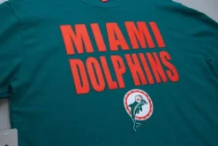 Men Mitchell & Ness T-Shirts & Tops-Legendary Slub S/S Tee Miami Dolphins
