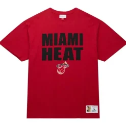 Men Mitchell & Ness T-Shirts & Tops-Legendary Slub S/S Tee Miami Heat