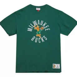 Men Mitchell & Ness T-Shirts & Tops-Legendary Slub S/S Tee Milwaukee Bucks
