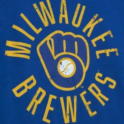 Men Mitchell & Ness T-Shirts & Tops-Legendary Slub S/S Tee Milwaukee Brewers