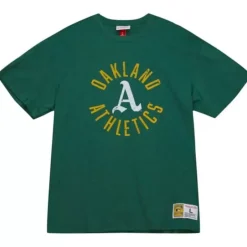 Men Mitchell & Ness T-Shirts & Tops-Legendary Slub S/S Tee Oakland Athletics