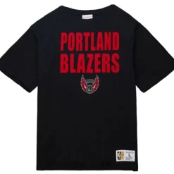 Men Mitchell & Ness T-Shirts & Tops-Legendary Slub S/S Tee Portland Trail Blazers