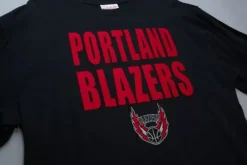 Men Mitchell & Ness T-Shirts & Tops-Legendary Slub S/S Tee Portland Trail Blazers