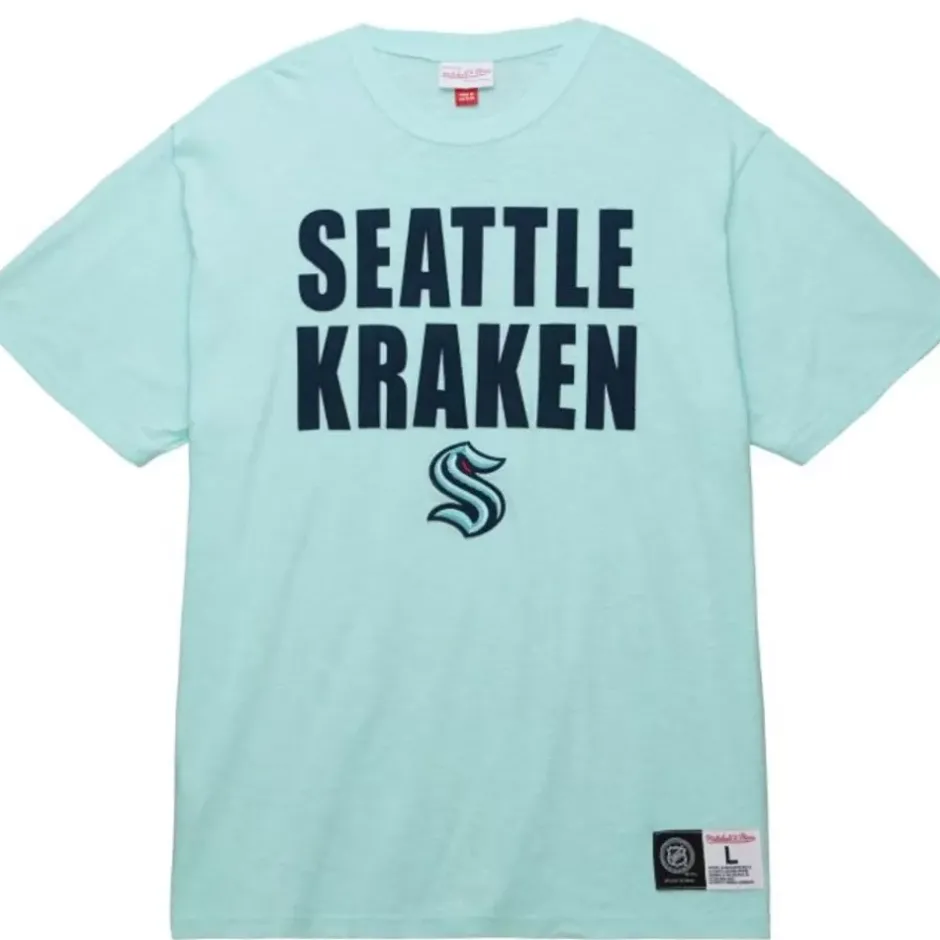 Men Mitchell & Ness T-Shirts & Tops-Legendary Slub Ss Tee Seattle Kraken