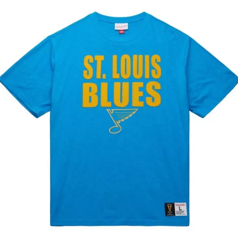 Men Mitchell & Ness T-Shirts & Tops-Legendary Slub Ss Tee St. Louis Blues