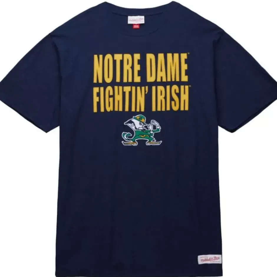 Men Mitchell & Ness T-Shirts & Tops-Legendary Slub Ss Tee University Of Notre Dame