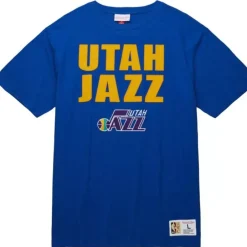 Men Mitchell & Ness T-Shirts & Tops-Legendary Slub S/S Tee Utah Jazz