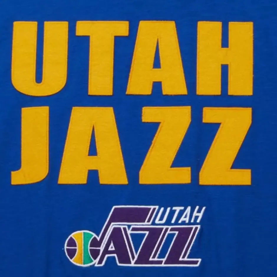 Men Mitchell & Ness T-Shirts & Tops-Legendary Slub S/S Tee Utah Jazz
