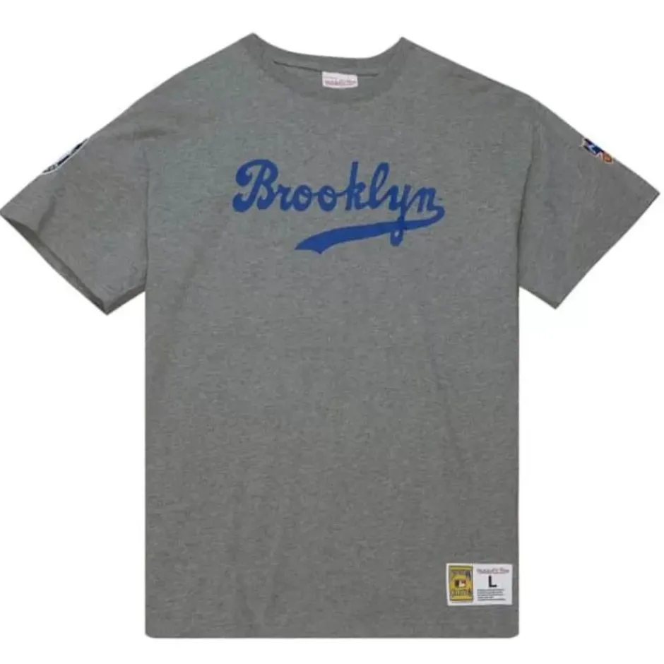 Men Mitchell & Ness T-Shirts & Tops-Legends S/S Tee Brooklyn Dodgers Jackie Robinson