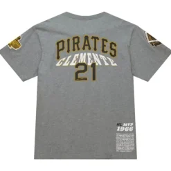 Men Mitchell & Ness T-Shirts & Tops-Legends S/S Tee Pittsburgh Pirates Roberto Clemente