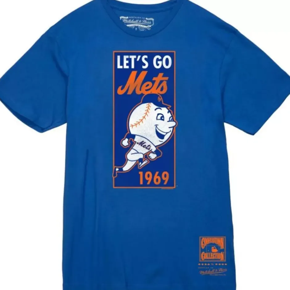 Men Mitchell & Ness T-Shirts & Tops-Let'S Go Mets Tee New York Mets