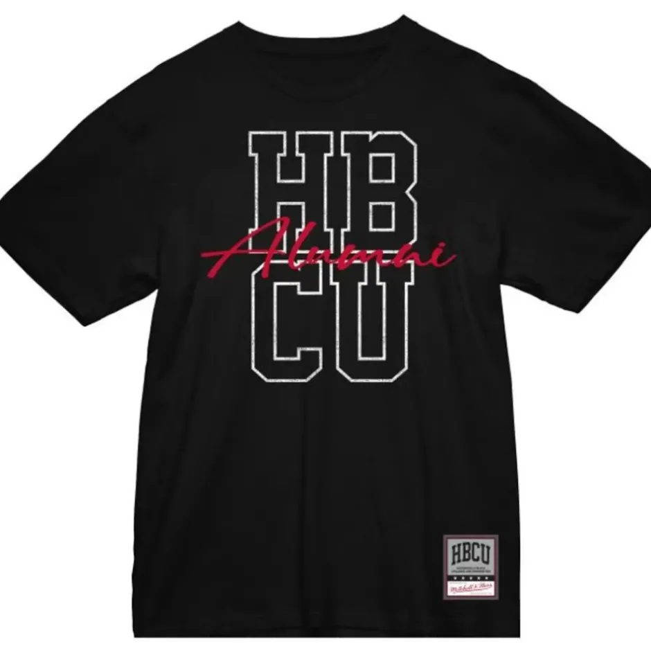 Men Mitchell & Ness T-Shirts & Tops-Letter Alumni Tee Hbcu