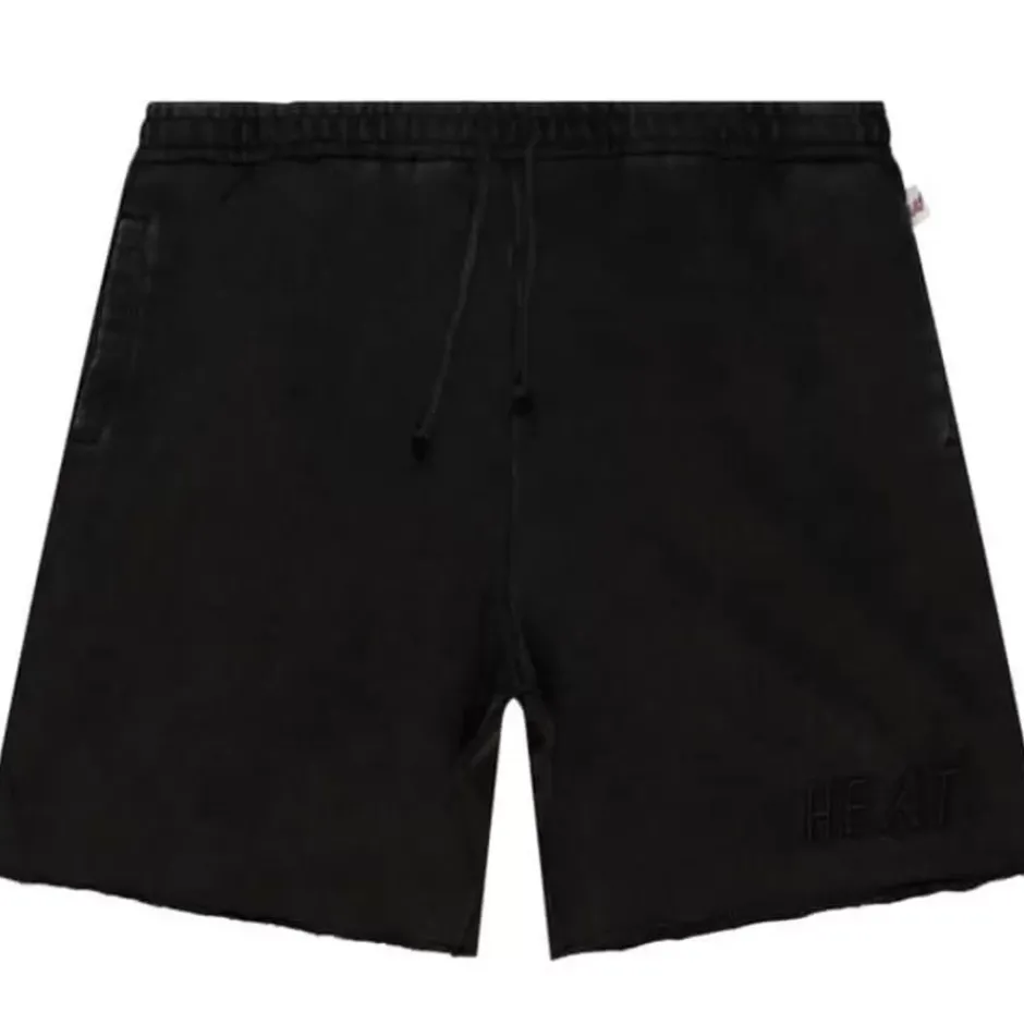 Men Mitchell & Ness Shorts-Lightweight Fleece Shorts Miami Heat