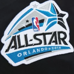 Men Mitchell & Ness Jackets & Outerwear-Lightweight Satin Bomber Vintage Logo Orlando Magic