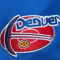Men Mitchell & Ness Jackets & Outerwear-Lightweight Satin Bomber Vintage Logo Denver Nuggets