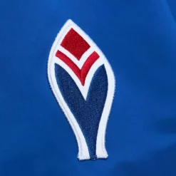 Men Mitchell & Ness Jackets & Outerwear-Lightweight Satin Bomber Vintage Logo Atlanta Braves