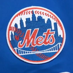 Men Mitchell & Ness Jackets & Outerwear-Lightweight Satin Bomber Vintage Logo New York Mets