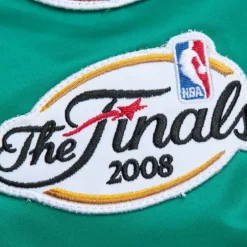 Men Mitchell & Ness Jackets & Outerwear-Lightweight Satin Bomber Vintage Logo Boston Celtics