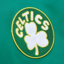 Men Mitchell & Ness Jackets & Outerwear-Lightweight Satin Bomber Vintage Logo Boston Celtics