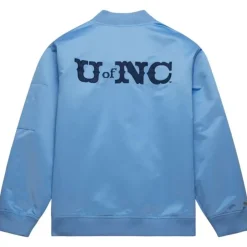 Men Mitchell & Ness Jackets & Outerwear-Lightweight Satin Bomber Vintage Logo University Of North Carolina