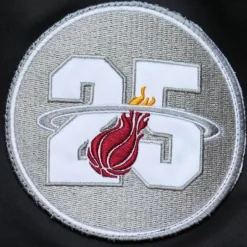 Men Mitchell & Ness Jackets & Outerwear-Lightweight Satin Bomber Vintage Logo Miami Heat