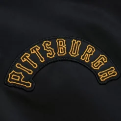 Men Mitchell & Ness Jackets & Outerwear-Lightweight Satin Bomber Vintage Logo Pittsburgh Pirates