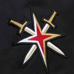 Men Mitchell & Ness Jackets & Outerwear-Lightweight Satin Bomber Current Logo Vegas Golden Knights