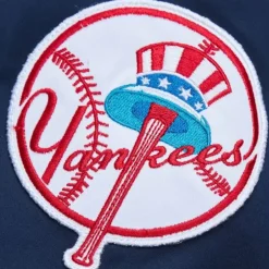 Men Mitchell & Ness Jackets & Outerwear-Lightweight Satin Bomber Vintage Logo New York Yankees