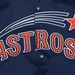 Men Mitchell & Ness Jackets & Outerwear-Lightweight Satin Jacket Houston Astros