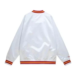 Men Mitchell & Ness Jackets & Outerwear-Lightweight Satin Jacket Atlanta Hawks