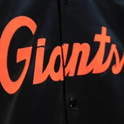 Men Mitchell & Ness Jackets & Outerwear-Lightweight Satin Jacket San Francisco Giants