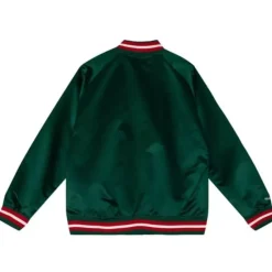 Men Mitchell & Ness Jackets & Outerwear-Lightweight Satin Jacket Minnesota Wild